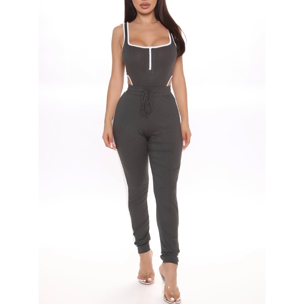 In a Hurry Knit Set - Charcoal